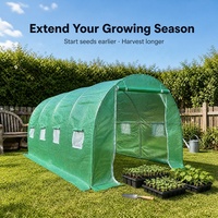 Serre de jardin 4x2.5x2m, grande serre extérieure pour la culture de légumes et de fleurs