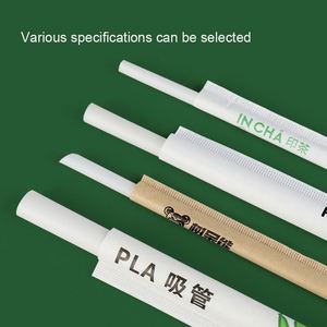 Eco Friendly Custom Color 6 8 12Mm Disposable PLA <b>Drinking</b> <b>Plastic</b> <b>Straw</b> Iced Drink PLA <b>Straw</b> Individually Wrapped Biodegradable - Product Image 4
