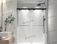 Porte de douche coulissante sans cadre DEEZON, double vitrage trempé, haute qualité, garantie 5 ans, usage résidentiel, hôtels, villas