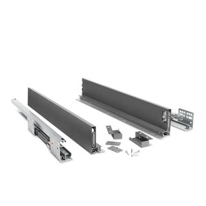 Verbox extra-<b>slim</b> <b>drawer</b>. Full extension. Anthracite. Soft-close. <b>Drawer</b> dimensions: 300 mm. <b>Drawer</b> height: 84 mm. - Product Image 1