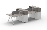 Poste de travail de bureau avec cloison en tissu pour personnel de bureau