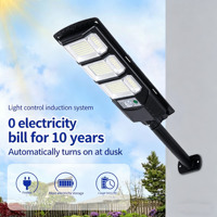 Lampadaire solaire LED étanche IP65 100W-400W tout-en-un avec détecteur de mouvement, haute luminosité, allumage automatique crépusculaire, garantie 3 ans, CE