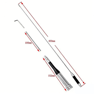 Antenne radio mobile pour voiture SG506-diamonds VHF UHF 144MHZ/430MHZ, double bande, acier inoxydable, PL259 - Product Image 2