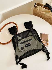 Chaleco Táctico Impermeable de Lona - Prenda Exterior Funcional y Moderna de Estilo Hip-hop con Bolsa de Pecho - Product Image 4