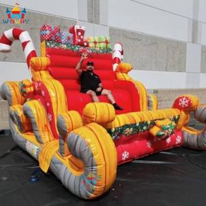 Chaise gonflable Père Noël pour enfants - Matériau PVC, installation facile, 4x3m, taille personnalisée, utilisation commerciale en extérieur, location pour photos - Product Image 6