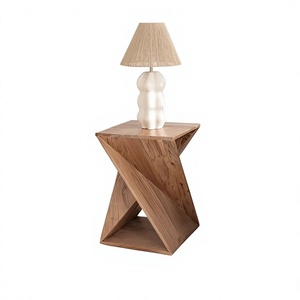 Soporte lateral de madera maciza para sofá, silla, lámpara de noche, libros, plantas, accesorios decorativos, estilo moderno para el hogar - Product Image 1