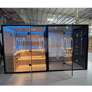 Haloterapia Sauna a infrarossi Hamman vapore a infrarossi Sauna esterna doccia a vapore e Sauna luci Led con doccia <span class=keywords><strong>bagno</strong></span> <span class=keywords><strong>turco</strong></span> - Product Image 1