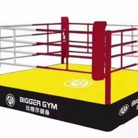 Ensemble complet de ring de boxe de qualité commerciale, durable, avec escaliers et protections d'angle, pour compétitions de boxe et de MMA