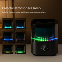 Purificateur d'air portable et humidificateur de bureau, sans brume, avec écran numérique HD, veilleuse d'ambiance colorée et télécommande
