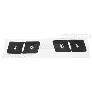 Juego de pegatinas adhesivas negras mate para reparar botones de interruptores de control de cerradura de puerta de coche para Audi A3L, pegatinas para coche para mejorar botones desagradables - Product Image 3