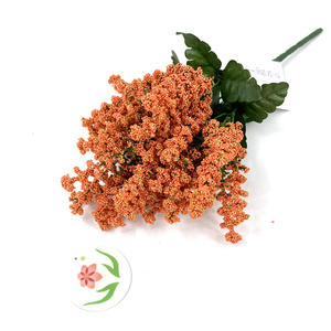 Bouquet de <span class=keywords><strong>fleurs</strong></span> <span class=keywords><strong>artificielles</strong></span> réalistes en tissu imperméable à 5 tiges, petit buisson <span class=keywords><strong>pour</strong></span> arrangements funéraires et commémoratifs dans les cimetières - Product Image 6