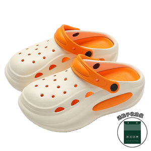 Sabots plateforme pour femmes et hommes, style Baotou, à semelle épaisse ajourée, pour l'été et la plage, chaussures Crocs tendance, hauteur 3 cm au-dessus du sol - Product Image 4