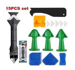 JNZ 3-in-1 Metal Tile Beauty Head Hook Knife raschietto raschietto Silicone sigillante Kit di strumenti per la lucidatura