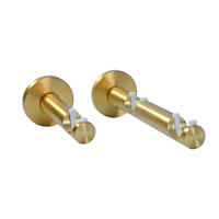 Supports de tringle à rideaux modernes dorés, supports muraux simples ou doubles en métal pour tringles à rideaux, kit de décoration pour quincaillerie de fenêtre