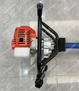 52cc Gas Powered Earth Auger with 4", 6", 8" <b>Drill</b> Bits for Post Hole Digging - Product Image 4