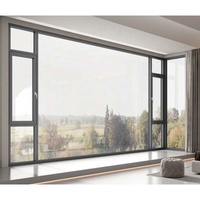 Nueva construcción motorizada 30X54 Ventanas abatibles de triple acristalamiento insonorizadas Crimsafe con persianas opacas integradas