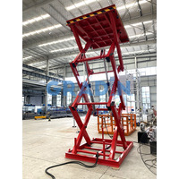 Plate-forme élévatrice à ciseaux hydraulique multi-étages fixe rouge de 5m sur mesure