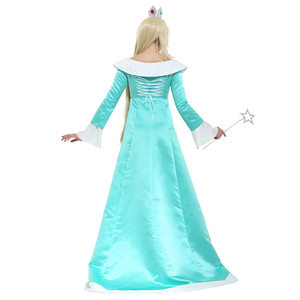 Gran oferta <span class=keywords><strong>princesa</strong></span> Rosalina Cosplay Super <span class=keywords><strong>Mario</strong></span> vestido verde Halloween reina carnaval fiesta para niña adulta - Product Image 3