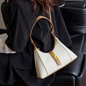Bolso de <span class=keywords><strong>mano</strong></span> Retro Vintage Blanco marrón para mujer, bolso de <span class=keywords><strong>mano</strong></span> de gama alta con correa para el hombro - Product Image 2