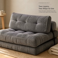 Canapé compact pliable, fauteuil paresseux moderne, modèle carré 78 pour petits espaces, appartements, locations, salon