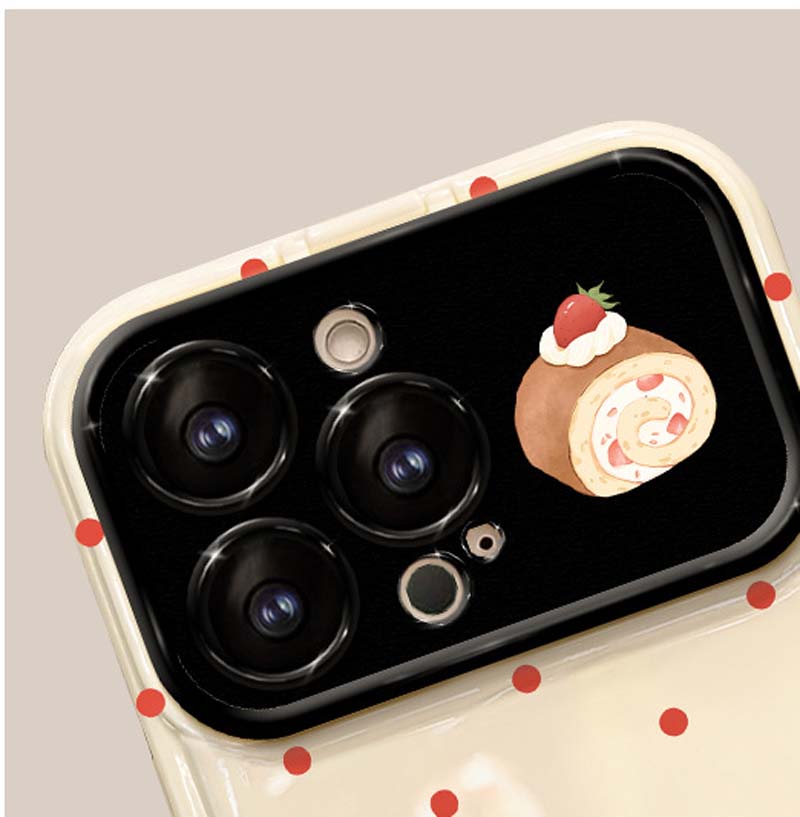 Creative Cake Holder Design Fold Camera Mirror Stand TPU Mobile