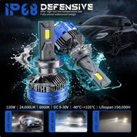 Kit de phares LED V60 nouvelle génération 120W 24000LM Blanc froid 6000K, accessoires universels pour véhicules, ampoules auto 9005 9006, tendance