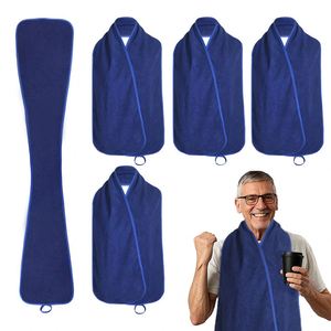 Bufanda para adultos, ropa de tela para hombres y mujeres, ropa para personas mayores, equipo de protección, color azul - Product Image 4