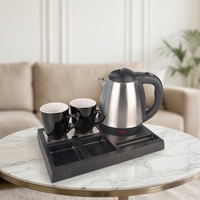 Bouilloire électrique professionnelle de 1,2 L avec plateau, ensemble sans fil, petits appareils électroménagers pour hôtel, usage domestique