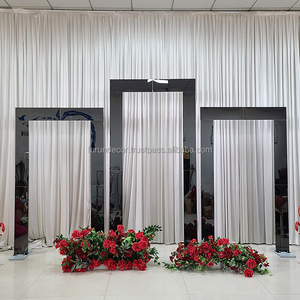 Furun Factory Wholesale Eco-Friendly Durable Stainless Steel Arch <b>Stand</b> <b>Gold</b> <b>Mirror</b> Silver Finish Customizable Width Wedding - Product Image 3