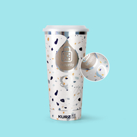 Gobelet en plastique PP IML personnalisé avec logo, écologique et recyclable, 22/24/32 oz, dégradé holographique, paillettes, grande capacité, pour boissons froides, thé glacé, soda