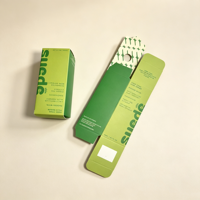 Flacon compte-gouttes rond en verre vide de 30 ml et 50 ml, couleur verte personnalisée, pour huiles essentielles et sérums, conteneur cosmétique OEM ODM avec boîte
