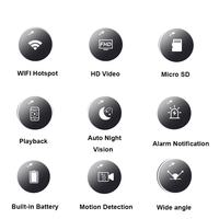 Kamera Keamanan Mini Kompak Acmell 1080P Sensor CMOS WiFi H.264 dengan Deteksi Gerakan dan Penglihatan Malam untuk Penyimpanan