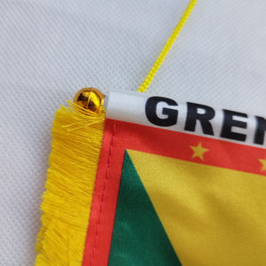 Мини 4 ''x 6'' атласный вымпел с обеих сторон напечатанный флаг автомобиля Гренада - Product Image 3