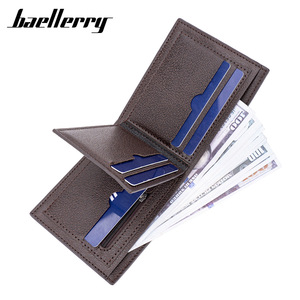 กระเป๋าสตางค์แบบสั้นสำหรับผู้ชาย Baellerry สีน้ำตาล ใส่บัตรได้หลายใบ กระเป๋าใส่เหรียญบางเฉียบ ใช้ได้ทุกวัน - Product Image 2