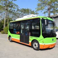 Mini-bus électrique automatique Sunlong LHD, 11-20 places, vitesse 51-70 km/h, norme Euro 6, batterie LFP, transmission 4x2, utilisation en ville