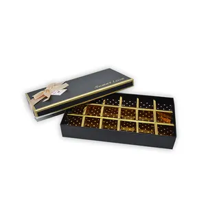 Caixa de embalagem de macaron doce de papel ecológico personalizado barato caixa de papelão magnética de chocolate com bandeja de inserção