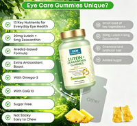 Gomitas de Vitamina A, Luteína y Zeaxantina para el Apoyo de la Visión, con Arándano, Azafrán y CoQ10, Sin OMG, Veganas, 60 Unidades, Marca Privada OEM