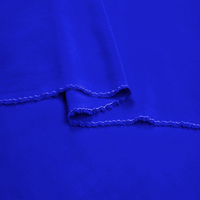 Tissu en soie 100% tissé écologique italien, crêpe de Chine 16 mm, largeur 55 pouces, bleu royal, pour vêtements de nuit, robes de mariée, rideaux, costumes