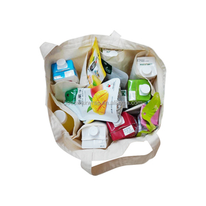 Sacola Grande de Lona de Algodão Orgânico com Logotipo Personalizado para Compras com <span class=keywords><strong>6</strong></span> Bolsos Internos - Product Image 4