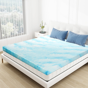 Cubrecolchón de Espuma de 3 Pulgadas, Suave, Transpirable, Refrigerante, con Funda de Tela Duradera de Poliéster, Diseño Contemporáneo Minimalista para Dormitorio y Hogar - Product Image 1