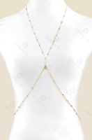 Chaîne de corps élégante en argent 925 Gemnel, inspirée de la côte Sunshine, avec perles d'eau douce, chaîne de corps bohème