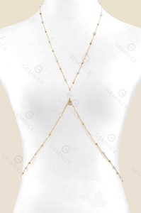 مجوهرات خصر من اللؤلؤ الفضي المستوحى من Gemnel سلسلة جسم من اللؤلؤ الفضي الأنيق لؤلؤ المياه العذبة سلسلة جسم بوهو - Product Image 6