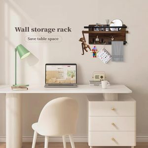 <span class=keywords><strong>Porte</strong></span>-clés <span class=keywords><strong>et</strong></span> <span class=keywords><strong>porte</strong></span>-lettres <span class=keywords><strong>mural</strong></span> en bois JQ avec 5 crochets, rangement pour lunettes de soleil, pour entrée, maison, bureau, décoration - Product Image 5