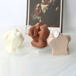 Molde de silicona con forma de vela <span class=keywords><strong>para</strong></span> parejas suaves, arte corporal, escultura <span class=keywords><strong>para</strong></span> decoración del hogar, 3D, San Valentín, cálido - Product Image 2