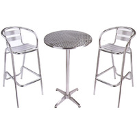 Ensemble de table et chaises de jardin en métal de haute qualité pour les moments de loisirs en plein air