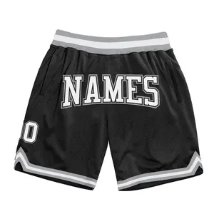 Double Layer Sublimation Custom Work Wear Shorts All Black Lounge Mens Knitted Shorts Set
