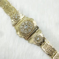 C classique fleurs brillant strass algérien marocain ceinture robe de mariée vêtements chaîne vêtements accessoires acceptés personnalisé