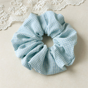 Bandeau à cheveux surdimensionné à carreaux pour femmes, en tissu doux couleur bonbon, élastique, pour femmes et filles - Product Image 4