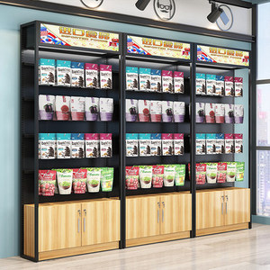 Estante de exhibición de cosméticos de alta calidad, estante de exhibición de madera y Metal de doble cara para tienda de regalos - Product Image 6