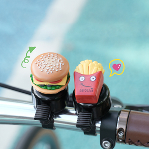 Dekorasyon çocuk çocuklar karikatür bisiklet zili çocuk dağ bisikleti evrensel çan Scooter <span class=keywords><strong>Mini</strong></span> bisiklet Burger Bell - Product Image 1